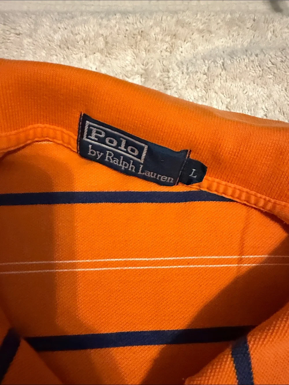 Polo by Ralph Lauren Orange Striped Polo Shirt